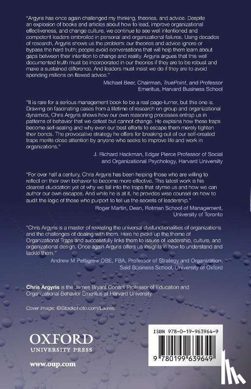 Argyris, Chris (James Bryant Conant Professor - Organizational Traps