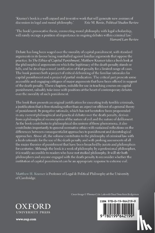 Kramer, Matthew (Professor of Legal & Political Philosophy - The Ethics of Capital Punishment