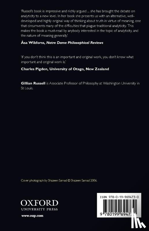 Russell, Gillian (Washington University in St Louis) - Truth in Virtue of Meaning