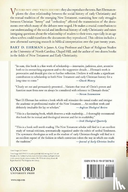 Ehrman, Bart D. (James A. Gray Professor and Chair of Religious Studies - The Orthodox Corruption of Scripture