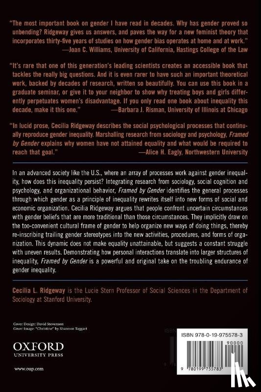 Ridgeway, Cecilia L. (Lucie Stern Professor of Social Sciences - Framed by Gender