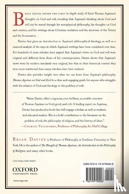 Davies, Brian (Professor of Philosophy - Thomas Aquinas on God and Evil