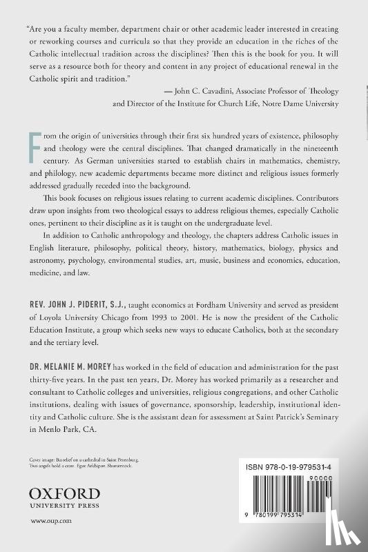 Piderit, John J. (President, Morey, Melanie M. (Senior Director for Research and Consulting - Teaching the Tradition