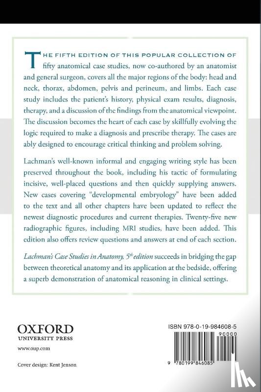 Seiden, David L. (Professor of Neuroscience and Cell Biology; Associate Dean for Student Affairs, Corbett, Siobhan (Associate Professor - Lachman's Case Studies in Anatomy