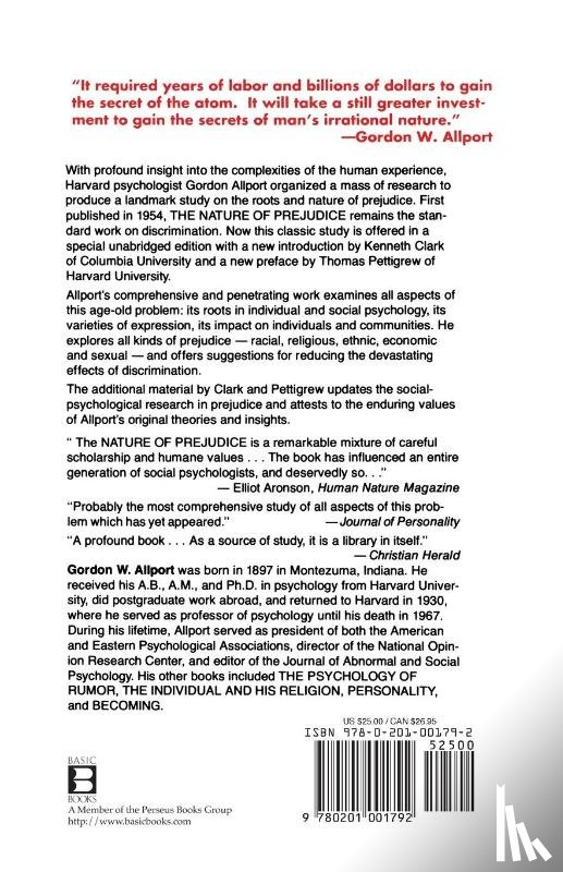 Allport, Gordon - The Nature Of Prejudice