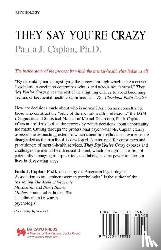 Caplan, Paula - They Say You're Crazy