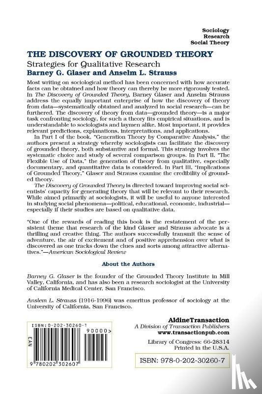 Glaser, Barney, Strauss, Anselm - Discovery of Grounded Theory