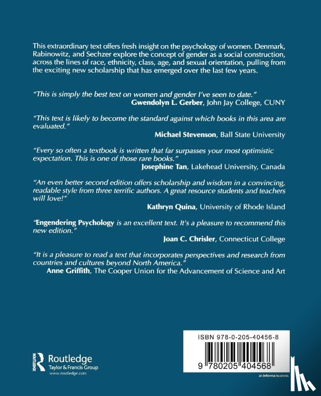 Denmark, Florence (Pace University, Rabinowitz, Vita Carulli, Sechzer, Jeri A. - Engendering Psychology