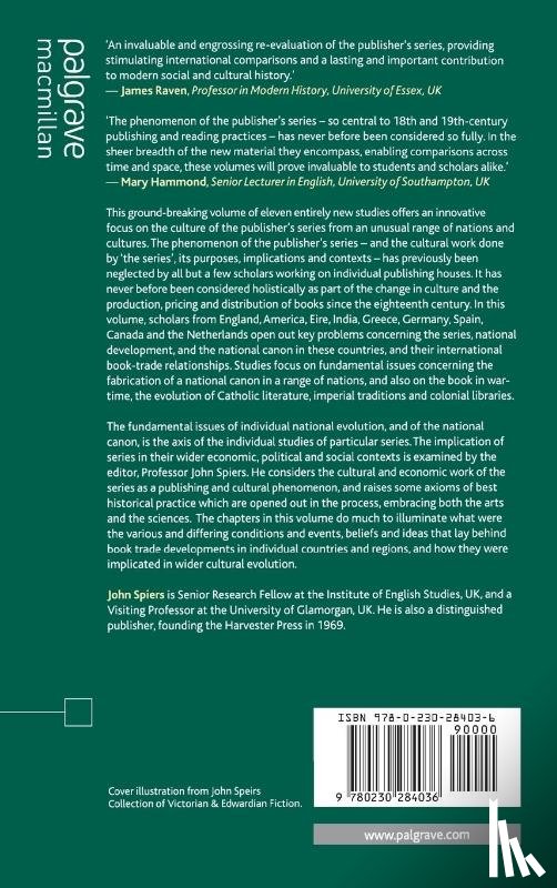 Spiers, John - The Culture of the Publisher's Series, Volume 2