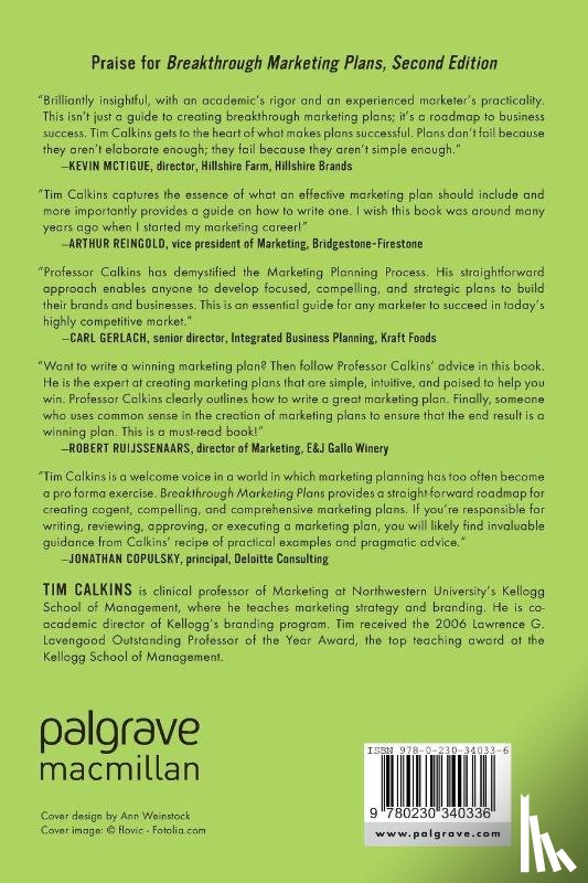 Calkins, Tim - Breakthrough Marketing Plans