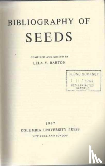  - Bibliography of Seeds