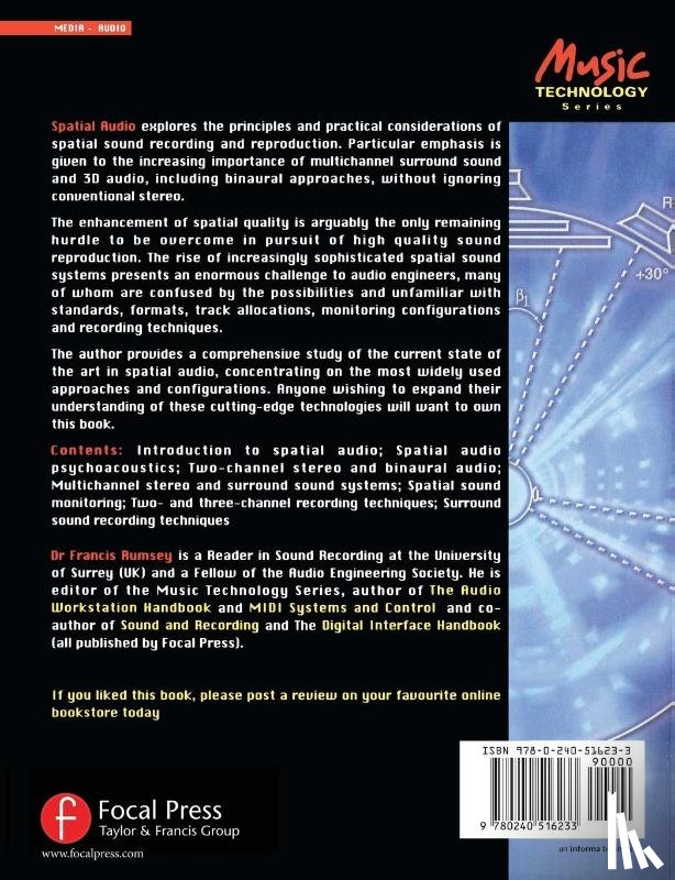 Rumsey, Francis (Professor of Sound Recording at the University of Surrey (UK); Fellow of the AES and contributor to the AES Journal) - Spatial Audio
