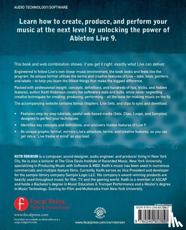 Robinson, Keith (Lecturer at New York University - Ableton Live 9