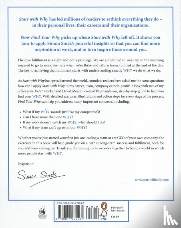 Sinek, Simon, Mead, David, Docker, Peter - Find Your Why