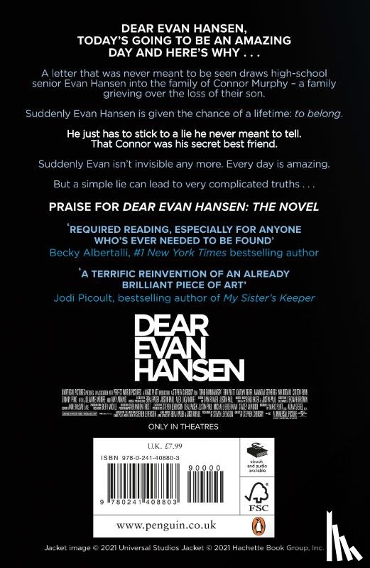 Emmich, Val, Paul, Justin, Levenson, Steven, Pasek, Benj - Dear Evan Hansen