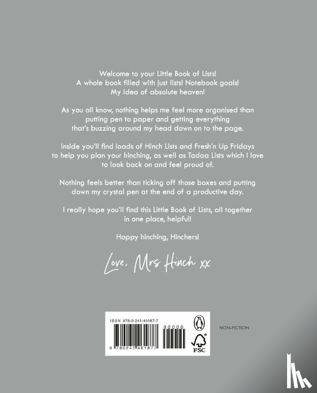 Hinch, Mrs - Mrs Hinch: The Little Book of Lists