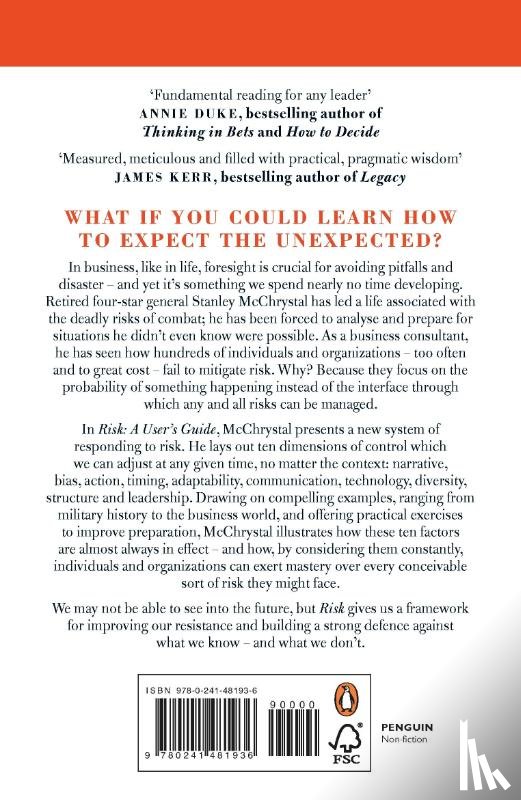 McChrystal, General Stanley - Risk