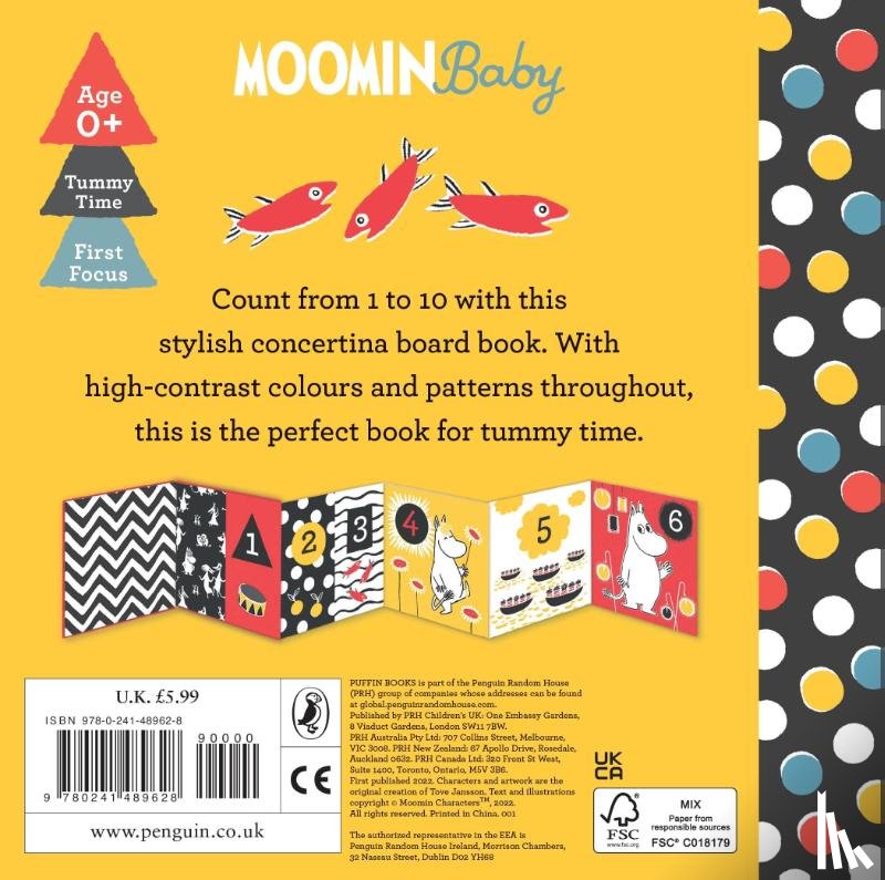 Jansson, Tove - Moomin Baby: 123 Tummy Time Concertina Book