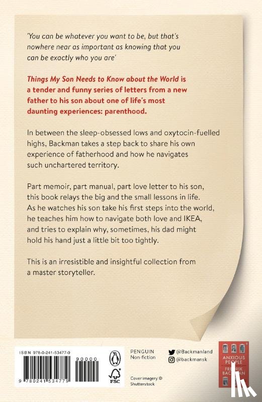 Backman, Fredrik - Things My Son Needs to Know About The World