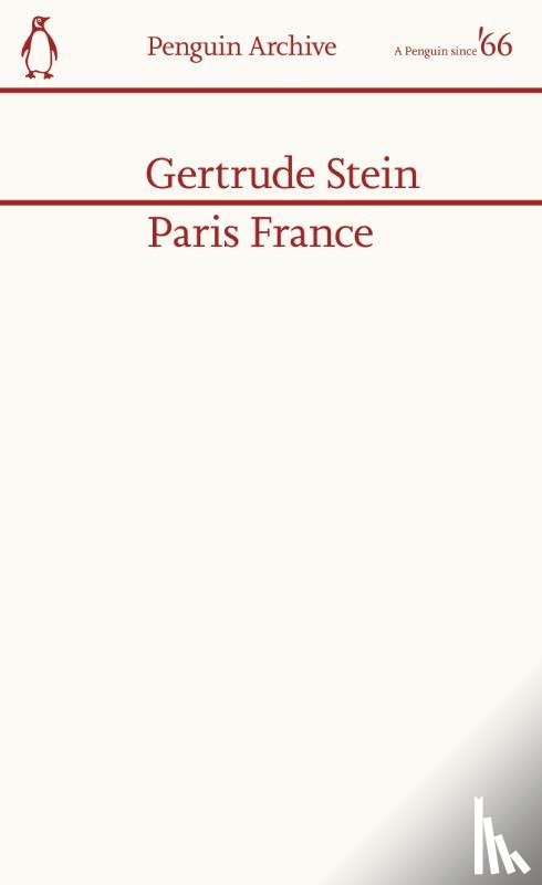 Stein, Gertrude - Paris France