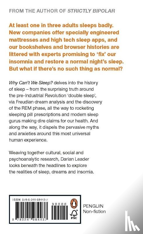Leader, Darian - Why Can't We Sleep?