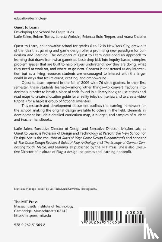 Salen Tekinbas, Katie (Professor), Torres, Robert, Wolozin, Loretta, Rufo-Tepper, Rebecca - Quest to Learn