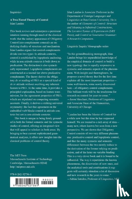 Landau, Idan (Associate Professor - A Two-Tiered Theory of Control