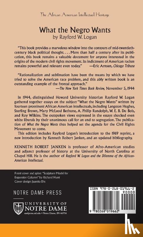 Logan, Rayford W. - What the Negro Wants