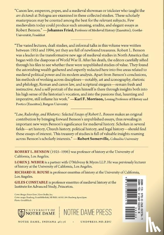 Benson, Robert - Law, Rulership, and Rhetoric