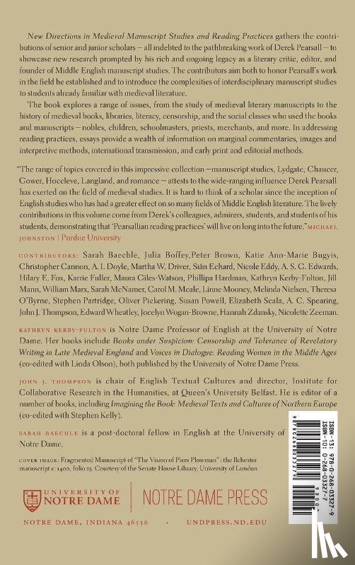  - New Directions in Medieval Manuscript Studies and Reading Practices