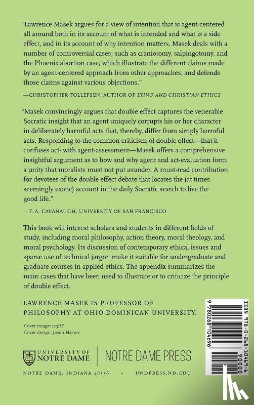 Masek, Lawrence - Intention, Character, and Double Effect