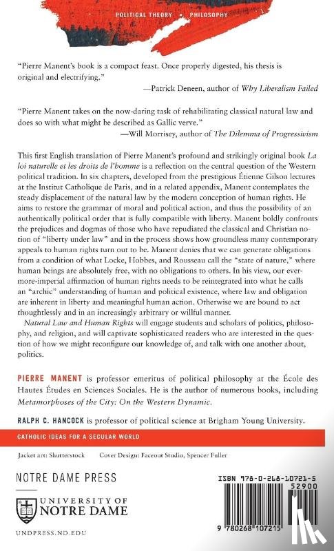 Manent, Pierre - Natural Law and Human Rights