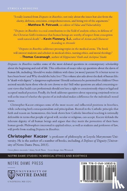 Kaczor, Christopher - Disputes in Bioethics