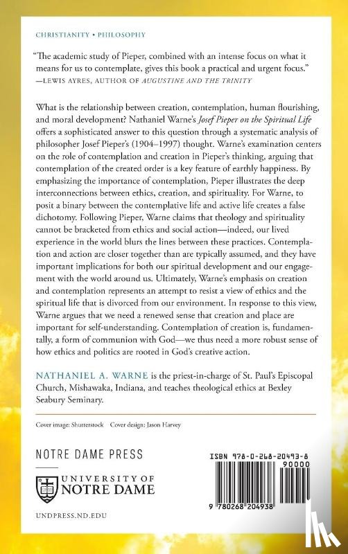 Warne Adishian, Nathaniel A. - Josef Pieper on the Spiritual Life