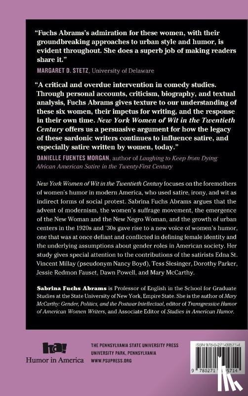 Fuchs Abrams, Sabrina - New York Women of Wit in the Twentieth Century