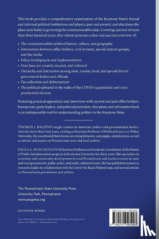 Baldino, Thomas J. (Wilkes University), Duda Holoviak, Paula A. (Kutztown University) - Pennsylvania Government and Politics