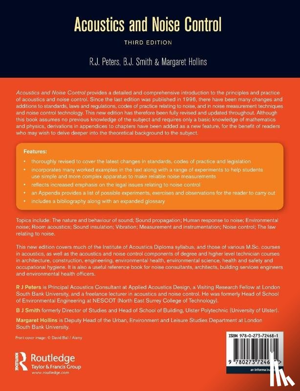 Peters, R.J., Smith, B.J., Hollins, Margaret - Acoustics and Noise Control