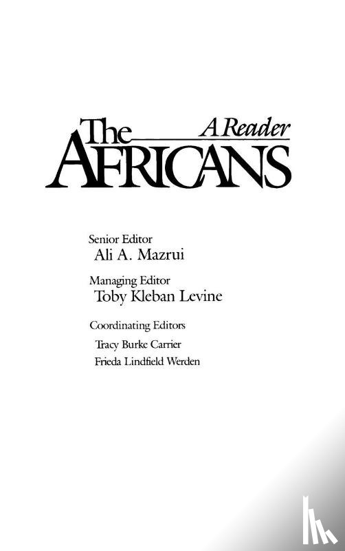 Levine, Kleban - The Africans