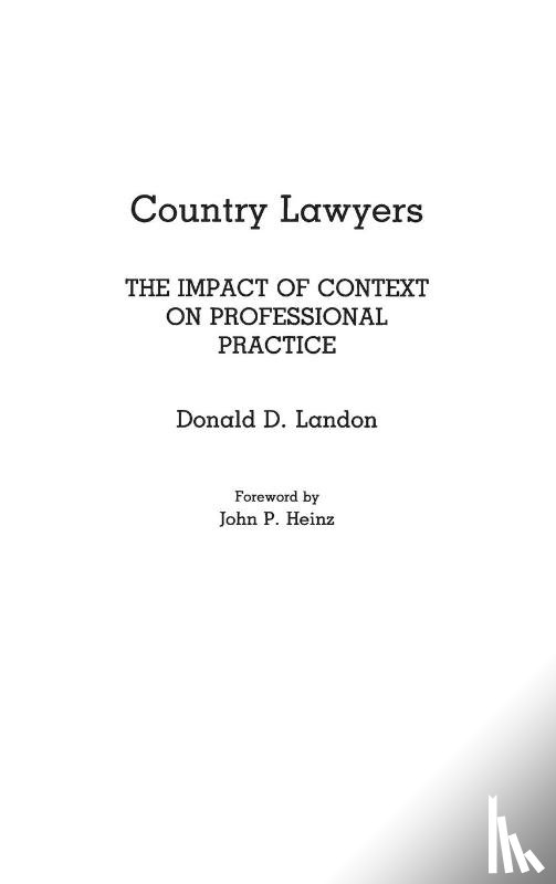 Landon, Donald - Country Lawyers