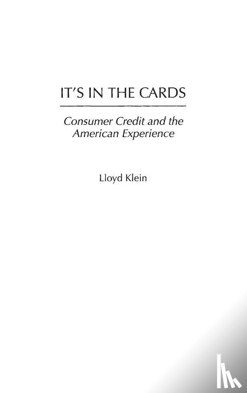 Klein, Lloyd - It's in the Cards