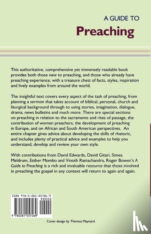 Bowen, Revd Roger - ISG 38 A Guide to Preaching
