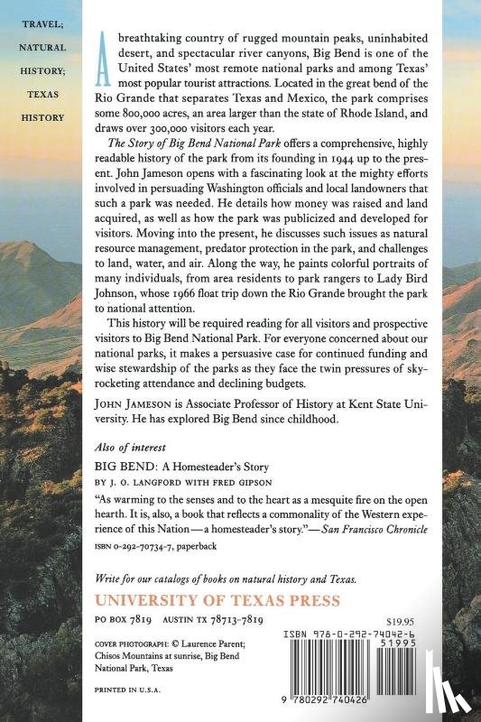 Jameson, John - The Story of Big Bend National Park
