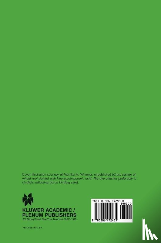  - Boron in Plant and Animal Nutrition