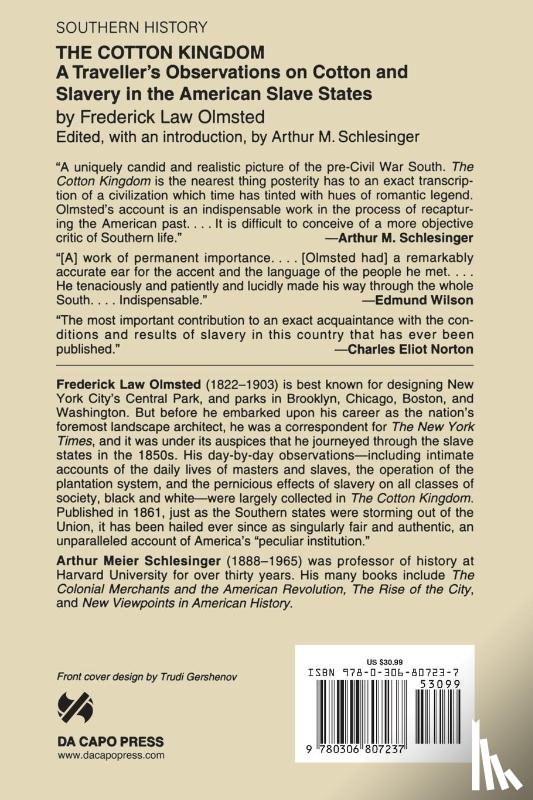 Olmsted, Frederick - The Cotton Kingdom