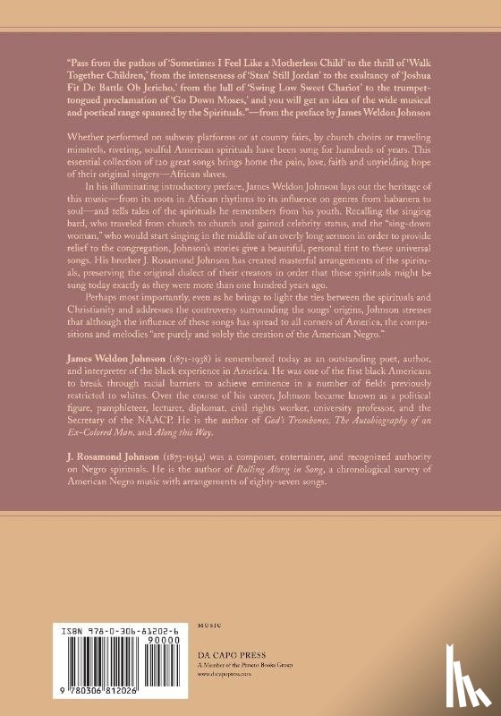 Johnson, J. Rosamond, Johnson, James - The Books Of American Negro Spirituals