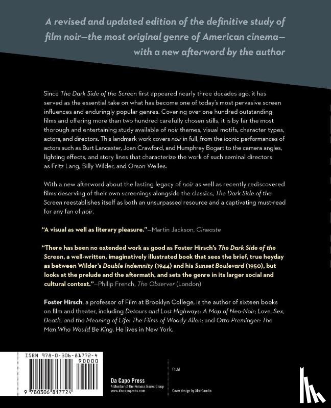 Hirsch, Foster - The Dark Side of the Screen