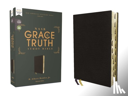 Mohler Jr, R. Albert - NASB, The Grace and Truth Study Bible (Trustworthy and Practical Insights), Bonded Leather, Black, Red Letter, 1995 Text, Thumb Indexed, Comfort Print