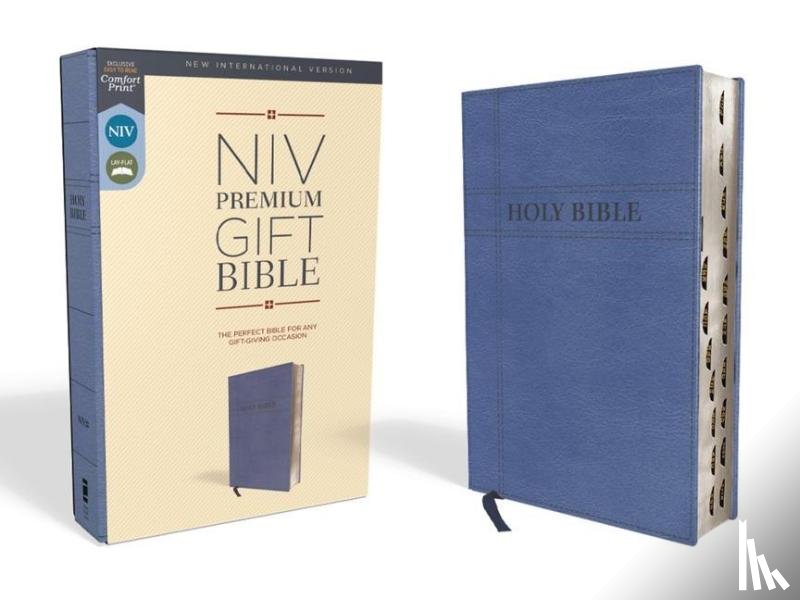 Zondervan - Niv, Premium Gift Bible, Leathersoft, Navy, Red Letter Edition, Indexed, Comfort Print