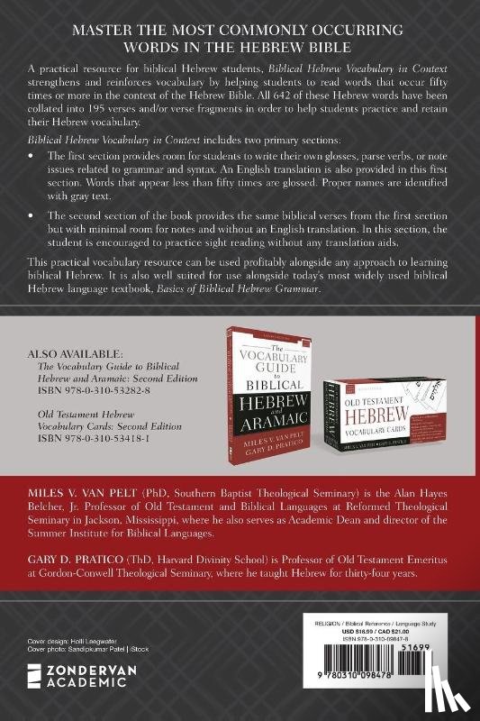 Van Pelt, Miles V., Pratico, Gary D. - Biblical Hebrew Vocabulary in Context