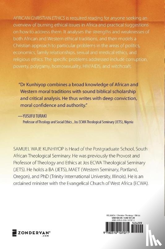 Samuel Waje Kunhiyop, Kunhiyop - African Christian Ethics